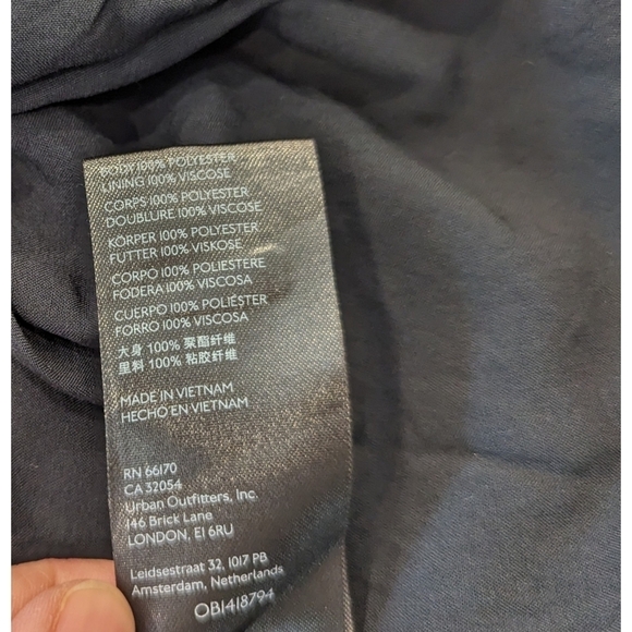 🆕 Free People Teegan Mini Dress in Midnight Combo Size XS - Picture 11 of 12